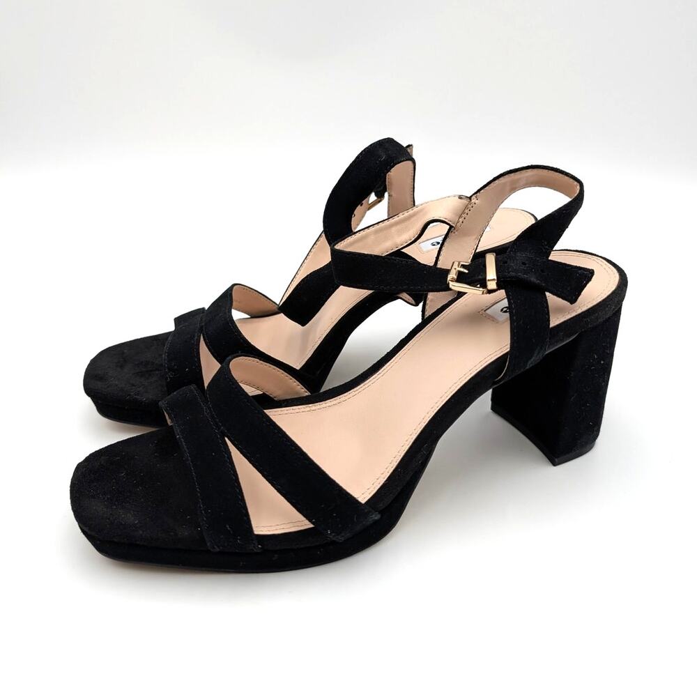 Dune London Manifesting Ankle Strap Heel Sandals Women's Black Size US11 EU41